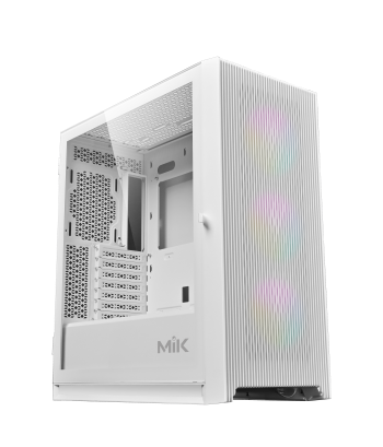 Case Mik White Storm - Sẵn 3 Fan RGB 