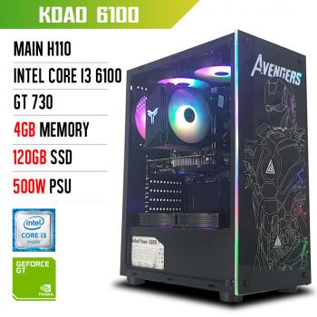 PC Gaming - Máy tính để bàn cũ KDAO 6100 - i3 6100/ H110/ 4GB / GT 730/ 120GB/ 500W