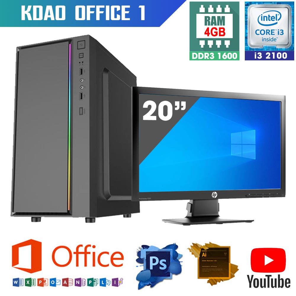 Máy tính văn phòng PCVP KDAO 001 - Intel Core I3 2100 / 4GB / SSD 120GB / 20inch 