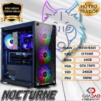 PC GAMING NOCTURNE - i3 9100F/ 16GB/ GTX 750Ti