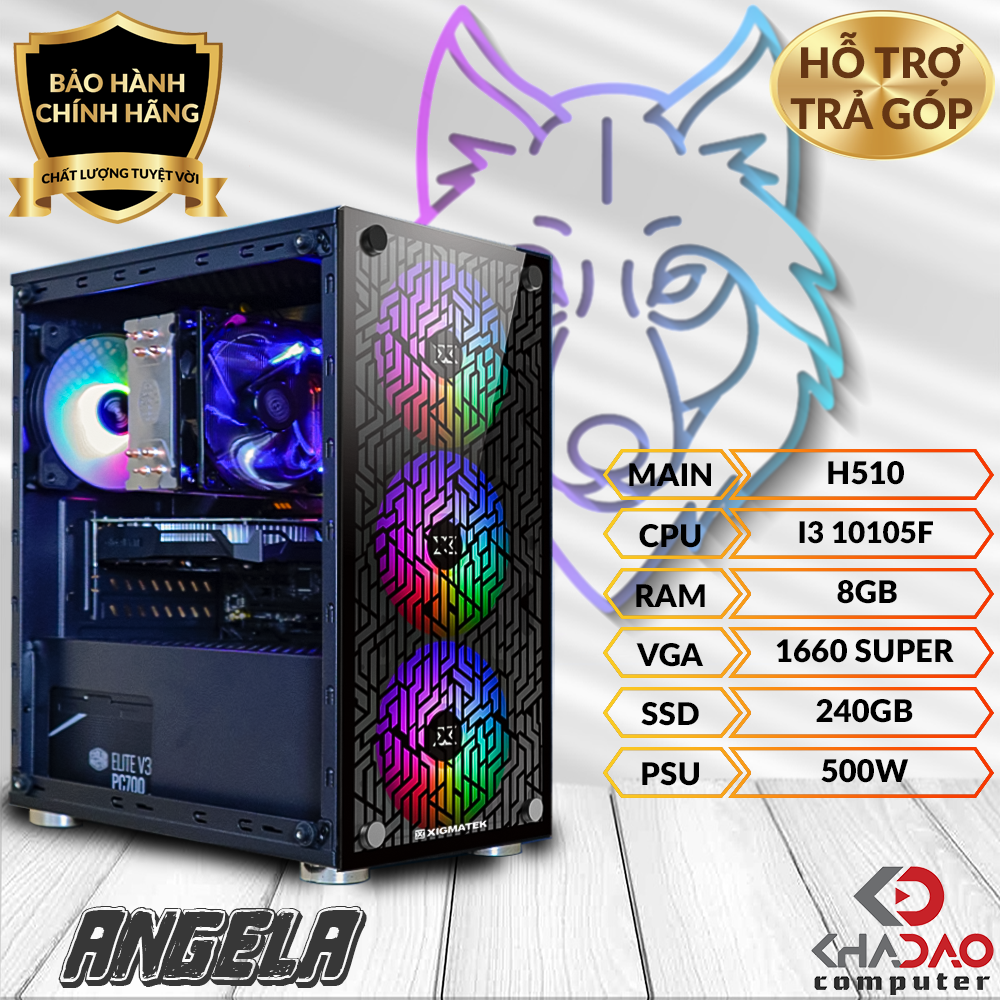 PC GAMING ANGELA - I3 10105F / 8G / 1660 SUPER
