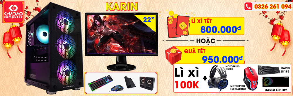 Khuyến mãi full bộ PC Karin