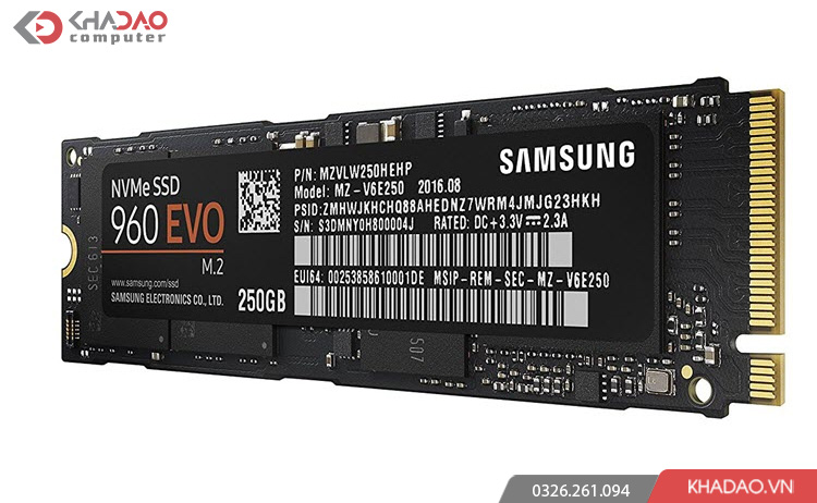 SSD Samsung 960 EVO NVMe M.2 250GB