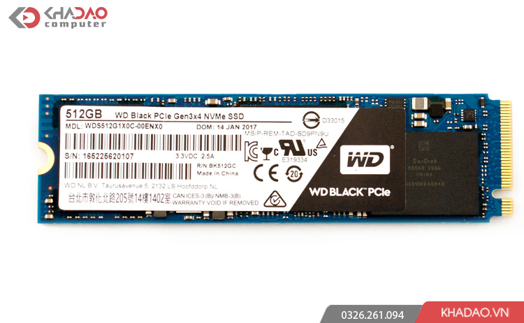 WD Black M.2 PCIe SSD 512GB